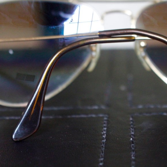 RayBan Large Aviators Brown Gradient 58 mm Lens - Picture 7 of 9